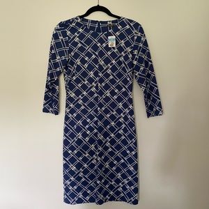 J McLaughlin Sophia Dress Mini Bamboo in Navy